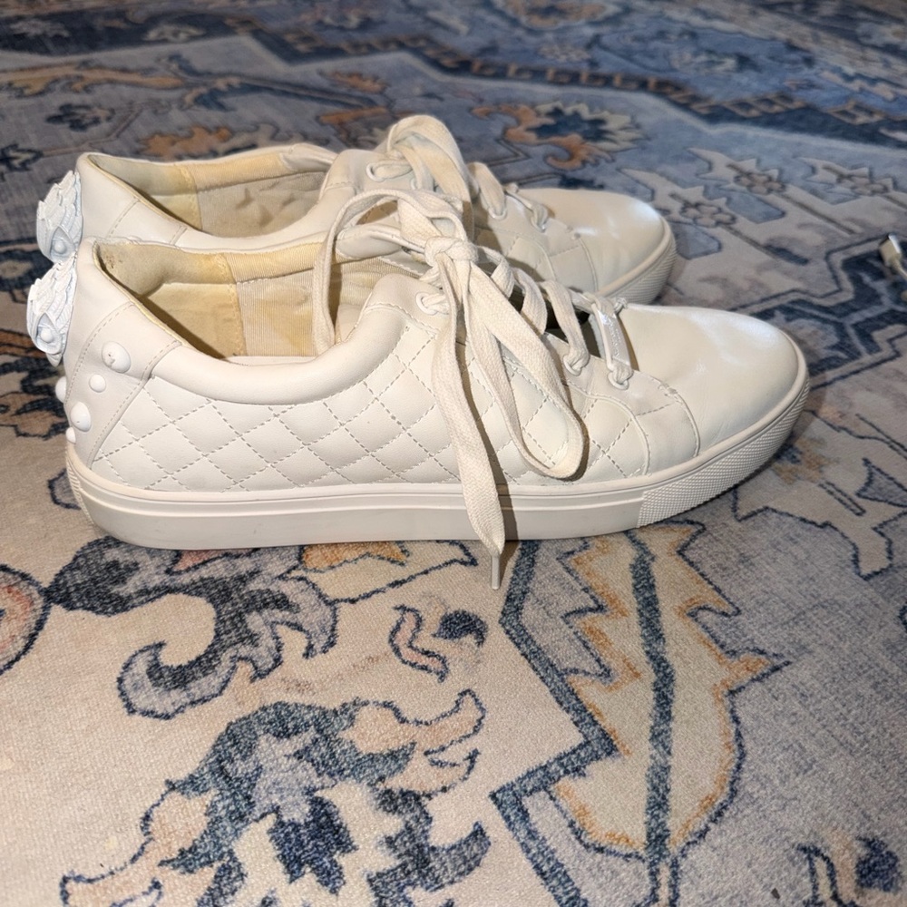 Kurt Geiger Women's Cream Sneakers - Picture 5 of 6